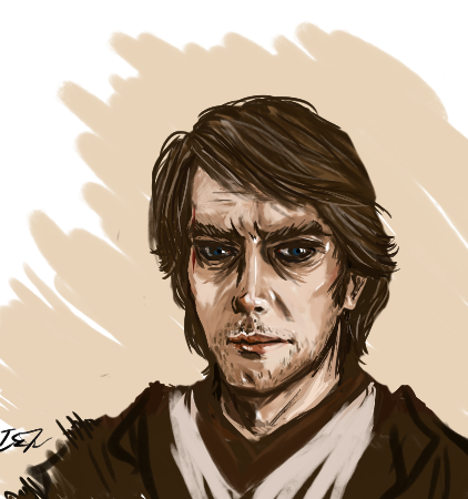 anakin-boo:writingfish wanted someone to draw an older anakin in an au where the events of RotS neve