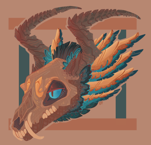 batfossil-fr:  headshot for @runi-fr of their dragon Nymph! click for better quality because tumblr 