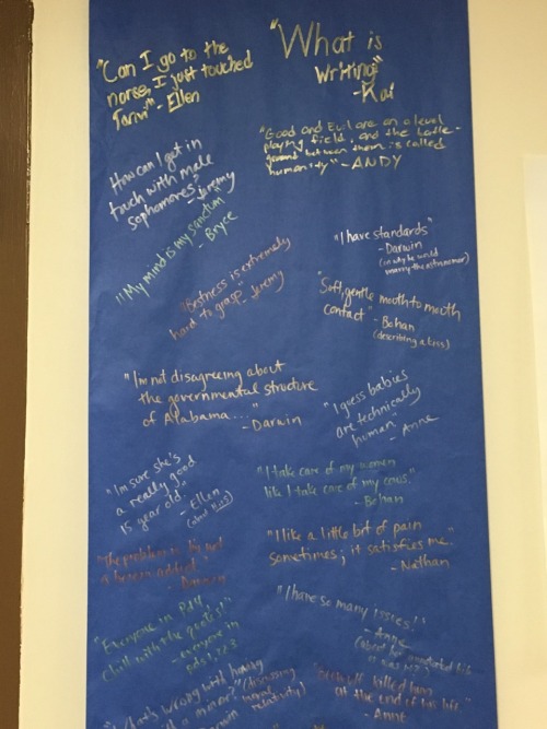 The Wall of Quotes from English class