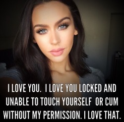 I love that too. And I love you for keeping me locked up and my balls full, just for you 😍😍💥
