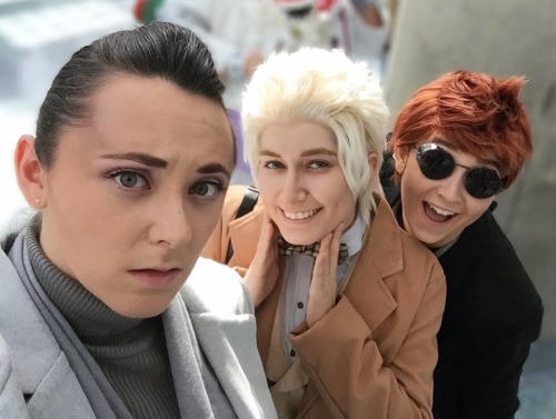 Gabriel: *disgust*-Aziraphale: Me, @monstgrr​ [IG]Crowley: rockyrants_cosplayGabriel: spelledwithan_