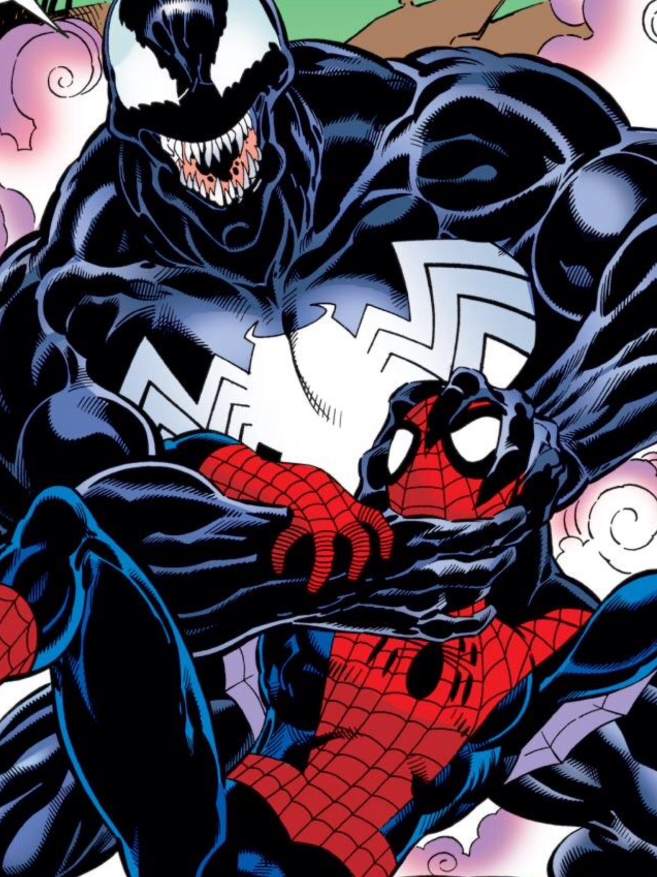 comicbookartwork:  SPIDER-MAN BATTLES VENOM