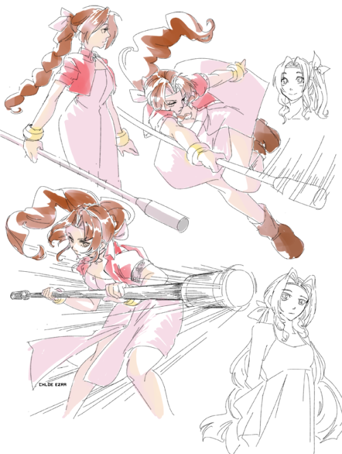 azidraws: I started thinking about the ff7 remake and became over hyped for Aeris again…