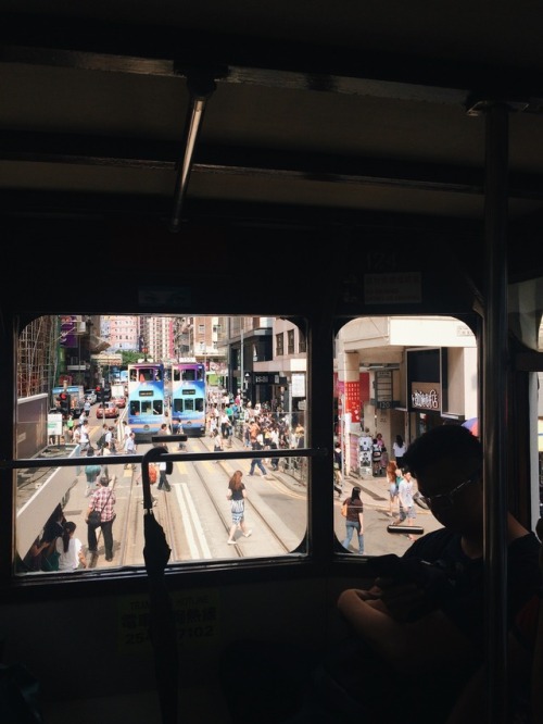 Downtown tramwayHong KongMay 2017