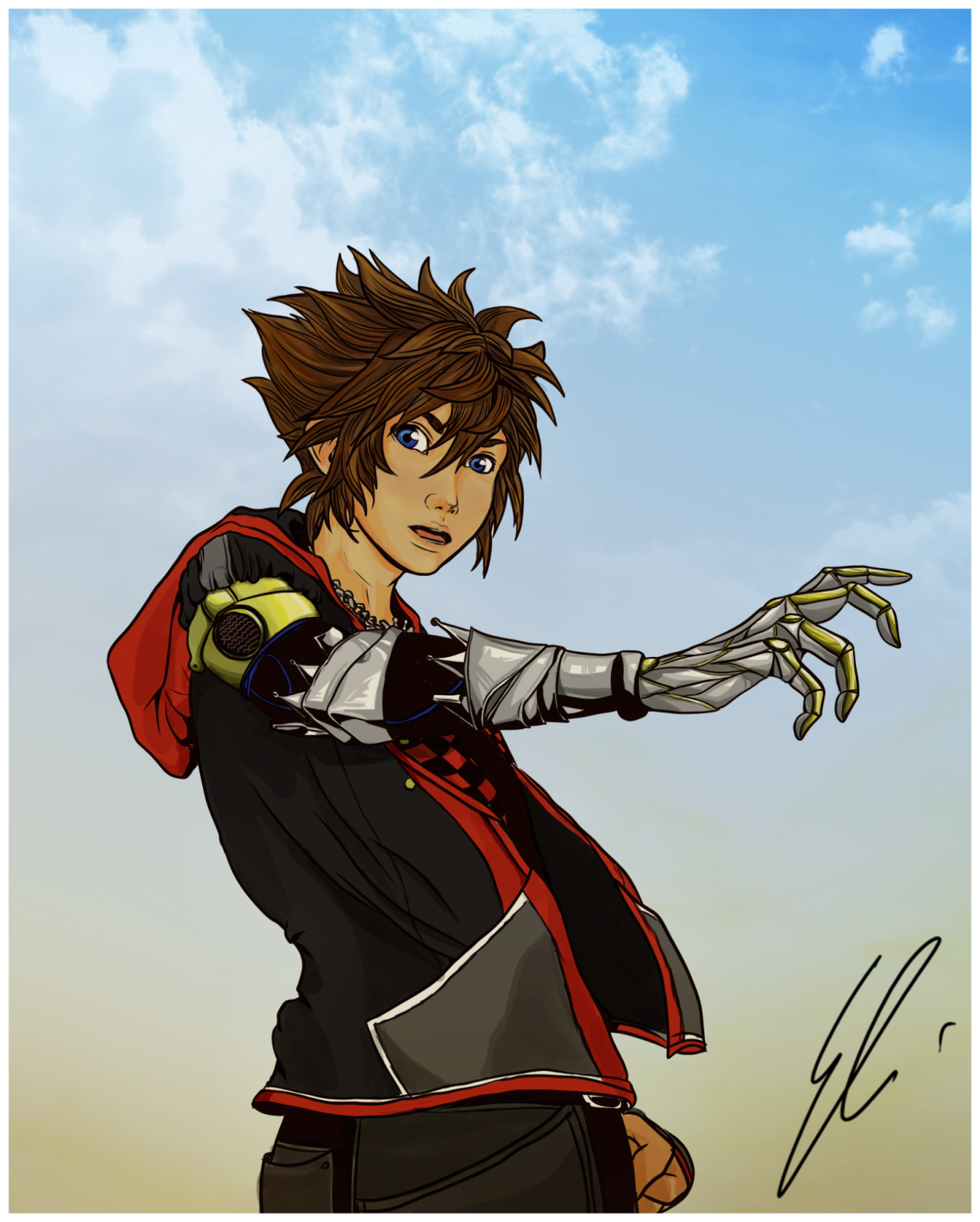 The Crypid Lair — (ID/ A digital drawing of Sora from Kingdom Hearts...