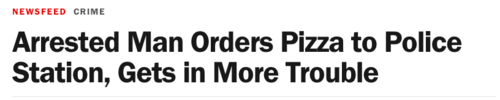 rnicrophone:  bombing:  cop: who the hell ordered all these pizzas me: you said i got one phone call   