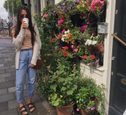 buzzflower:  Got coffee this morning and found this cute flower wall in front of someone’s apartment.