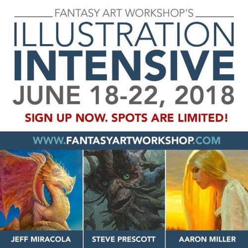 Join me, @artofjeffmiracola and @thesteveprescott for this INTENSE week. The illustration intensive 