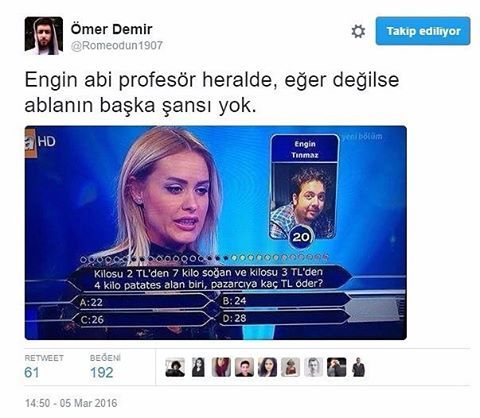 Engin abi profesör...