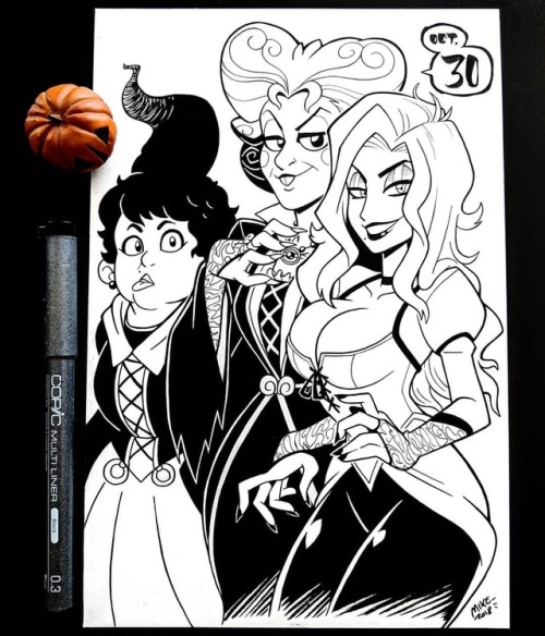 The Sanderson sisters, for #Inktober day 30! Almost at the end! 