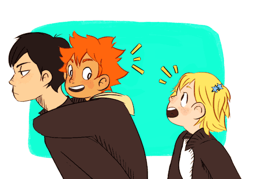 sunsteez:  little buddies!(hinata’s ankle isn’t sprained anymore, but the piggyback rides never stopped)