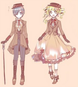 rin-vocaloid02:  Ciel and Lizzy are so cute!~