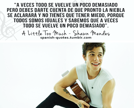 Introducir 67+ imagen frases de shawn mendes en ingles y español