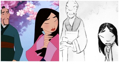 firequeensrules - Fa Mulan concept art VS final animation 