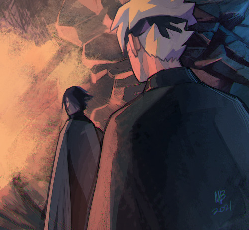 Sasuke and Boruto on the journey 