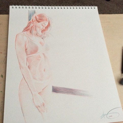 Studying this afternoon. #draw #drawing #prismacolor #colerase #study #figurestudy #practicepractice