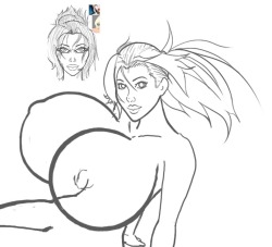ryu-machinae:  Sorry for my absence recently, but I’m coming back to work on even more pics :D ones involving my OC Cheslea, and her boobs too :P I’m trying to apply the details I developed in the facial profile pic I did of her to full body shots.