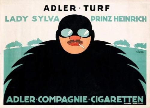 illustration by Julius Klingerfor Adler cigarettes, 1910