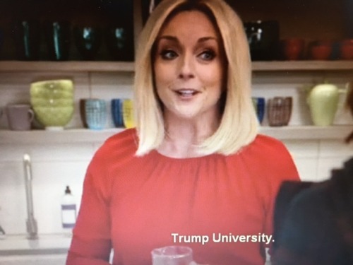 Jacqueline went to Trump University for a year “but ran out of money.”