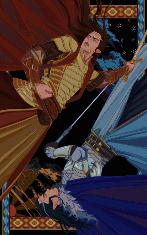 Feanor & Fingolfin by https://hehuihehui.lofter.com