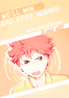 ichij0u:  orange &amp; blue: hinata shouyou &amp; kageyama tobio &ldquo;…but we haven’t lost yet.&rdquo; &ldquo;he’s got it all.&rdquo; 