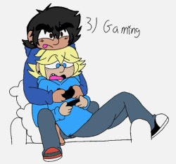 hellacaptor:  30 day OTP Challenge (Diodeshipping edition)// Day 3: Gaming// Here have some teenage nerd boyfriends cuddling and playing games, Ash forgot to take off his other shoe XD