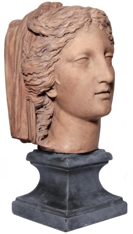 europeansculpture:Ludovico Benzoni - Tête de femme à l'Antique, ca. 1795
