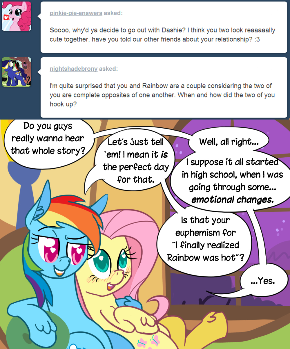 fluttershyreplies:  FlutterDash Prequel Trilogy: Prologue (to be continued)  *sits