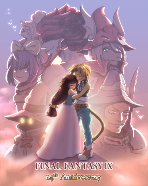 Main group fan art made by 田中桃吉, Final Fantasy IX