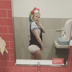 mofosprincess:  Public change at Target yesterday. Preschool dips honestly don’t last long, but they’re so cute!! Oh.. I kinda pushed @mofobian out of the frame on this one 