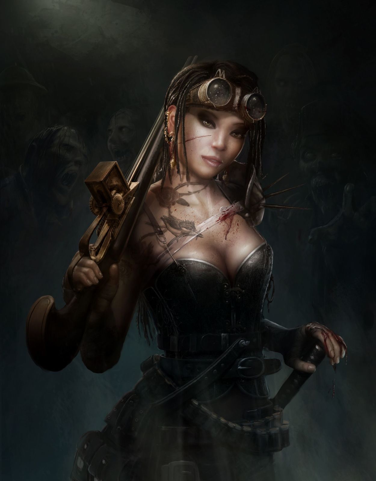 quarkmaster:  Red Baron Character. Steampunk and zombies PASCAL DE JONG