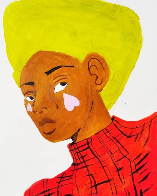 Cry #sadgirls #triste #illustration #oiloncanvas #gayart #queerart #spider #green #spidergirl #red #