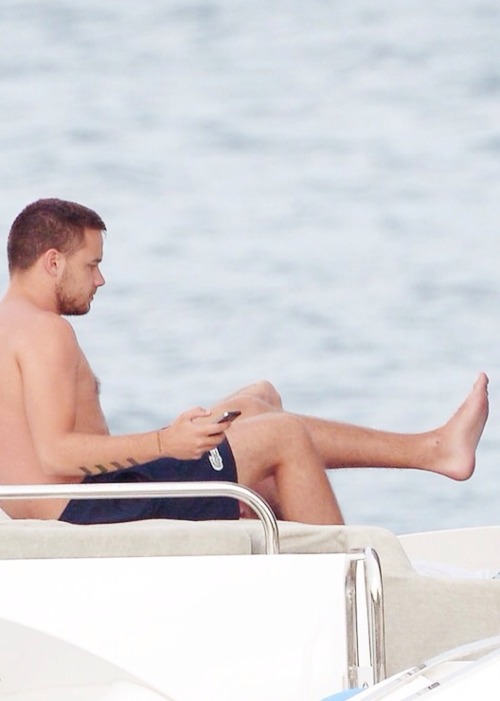 :  Liam enjoying the day on a luxury boat in Saint Tropez 