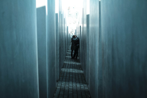 [Lovers at the Memorial of the Holocaust] “Love, by its very nature, is unworldly, and it is f