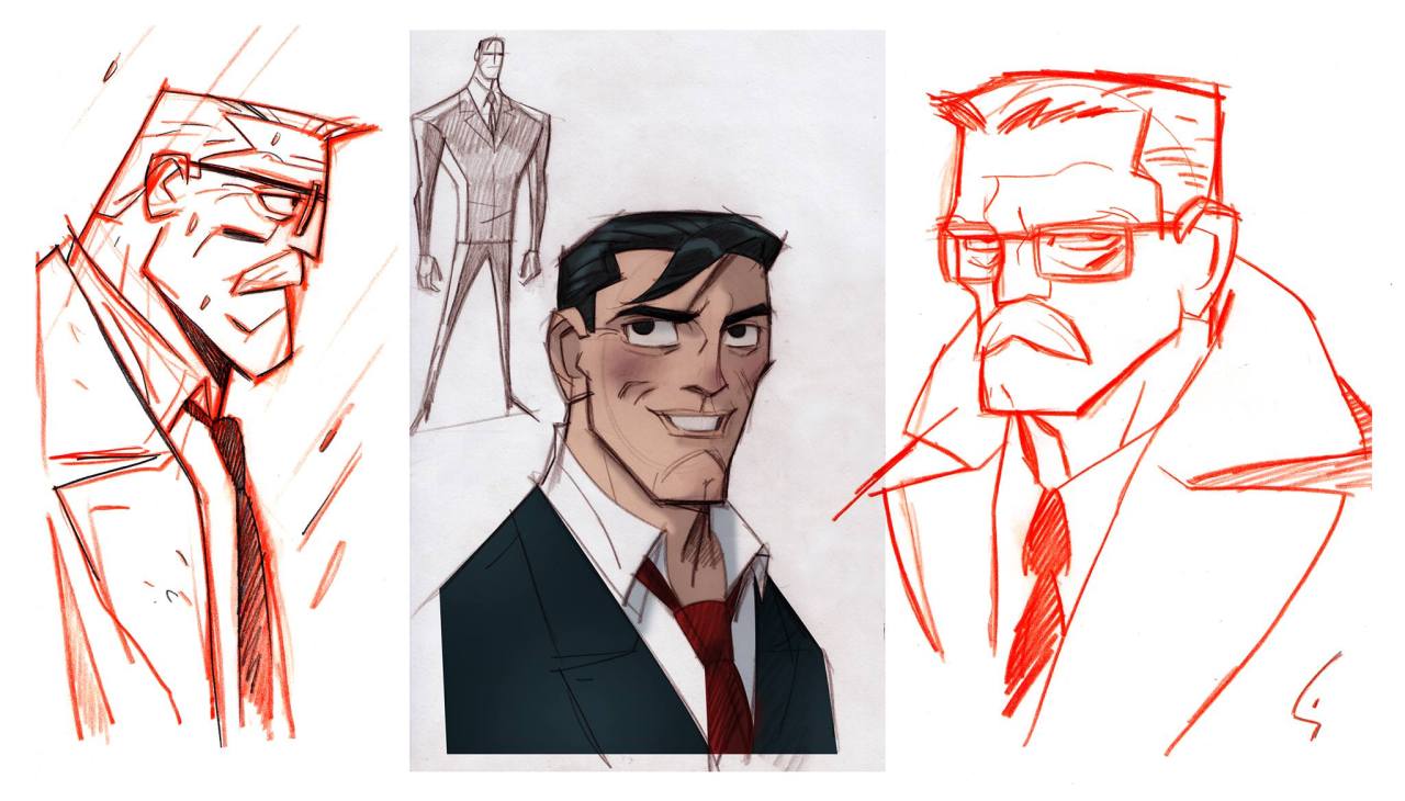 charactermodel:  Bruce Wayne, Batman, Gordon and Misc Faces by Shane Glines [ Beware