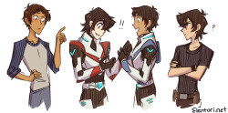 elentori-art: â€œIf youâ€™re Keith, and HEâ€™S Keith, then whoâ€™s flying the lion??â€Aka: Lance and Keith meet Nico and Percy 