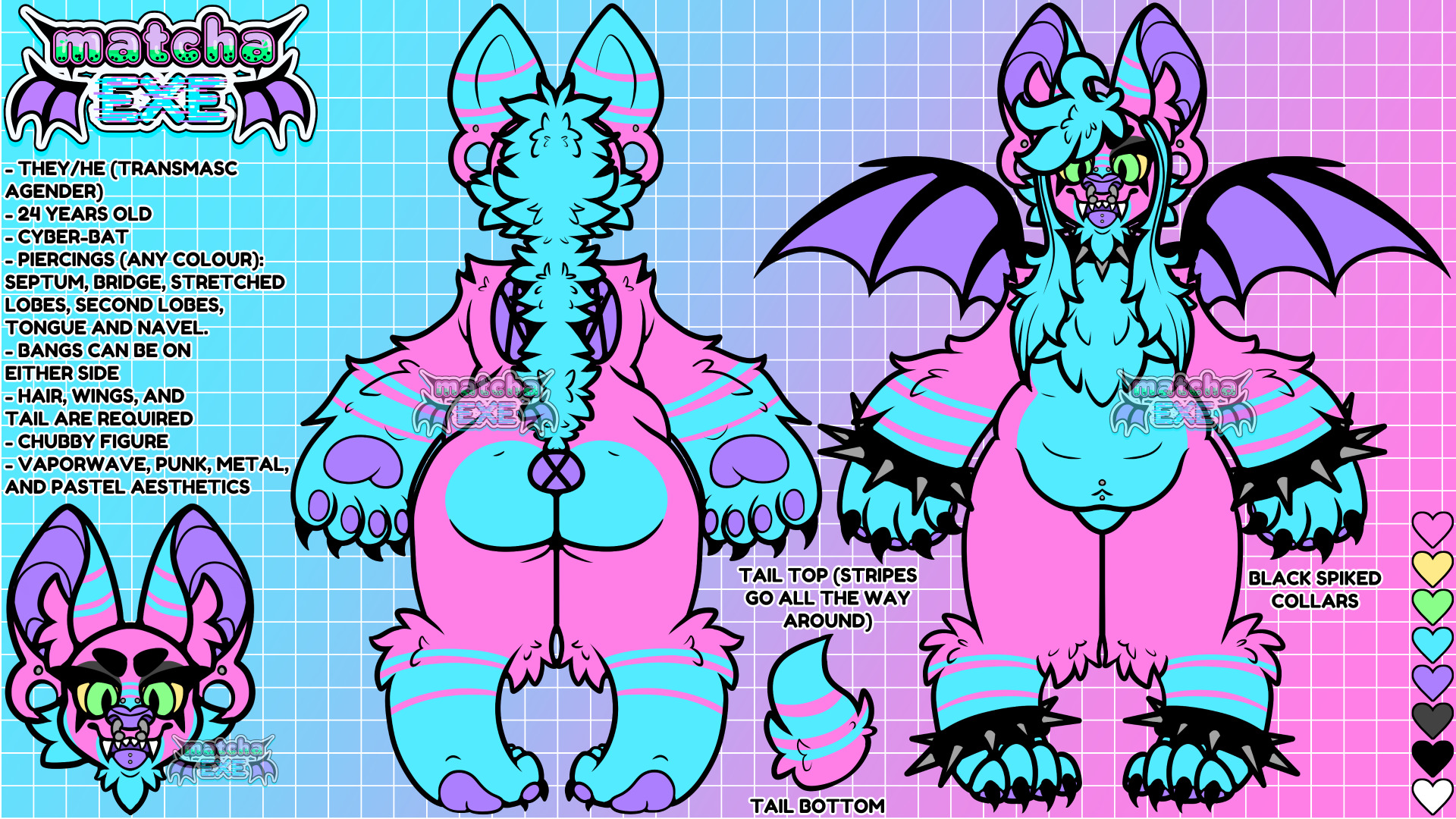 MatchaEXE's reference sheet! Last updated on March 7, 2024.