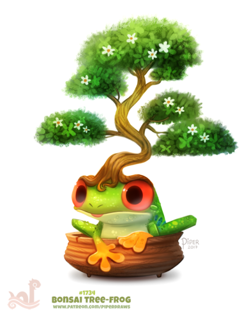 cryptid-creations:Daily Painting 1754# Bonsai Tree-FrogDaily Paintings Book now available: Fo