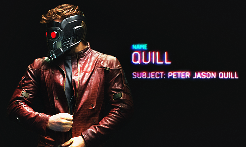 peterquiill:  Fangirl Challenge: Male Characters [3/15] Peter Quill/Star-Lord 
