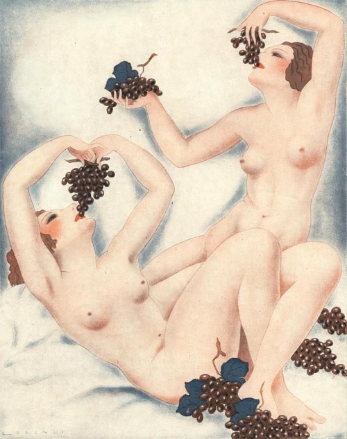 hoodoothatvoodoo:  Illustration by Fabius Lorenzi For Le Sourire 1930s