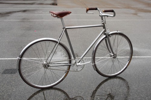 thehandandeye:  The Horse Cycles Mile Muncher. Silver perfection. http://www.horsecycles.com/stainless-steel-mile-muncher/ 