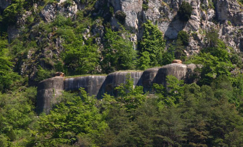 Le Fort de Sainte Agnès, a Maginot fortification, built in 1932-38 to ensure the defence of t