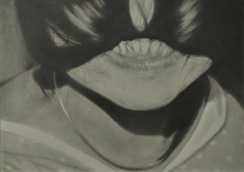 redlipstickresurrected: Zhang Shujian aka 张书笺 (Chinese, b. 1987, Hunan Province, China) - 1: Shading Hands, 2012  2: Black No.9, 2012  Drawings: Pencils on Paper 