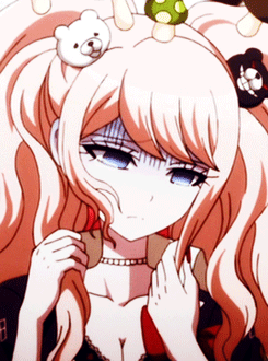 grimphantom:  kansashi: Junko from Dangan Ronpa's episode 13 Extended Version （人´∀`*）  By any chance she has multiple personality? :P  < |D’“’