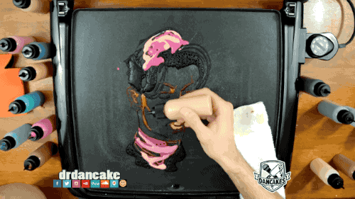 gifsboom:  Prince Pancake Art. [video]