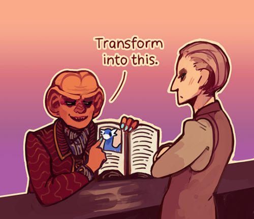 sleepysnowfinch:@tijit requested this but with Quark and Odo