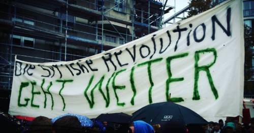 Protest for #Aleppo in #Berlin #freesyria #syrianrevolution #aleppoisbleeding #aleppoisburning #figh
