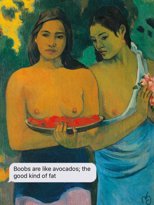 ifpaintingscouldtext:Paul Gauguin | Two Tahitian Women | 1899