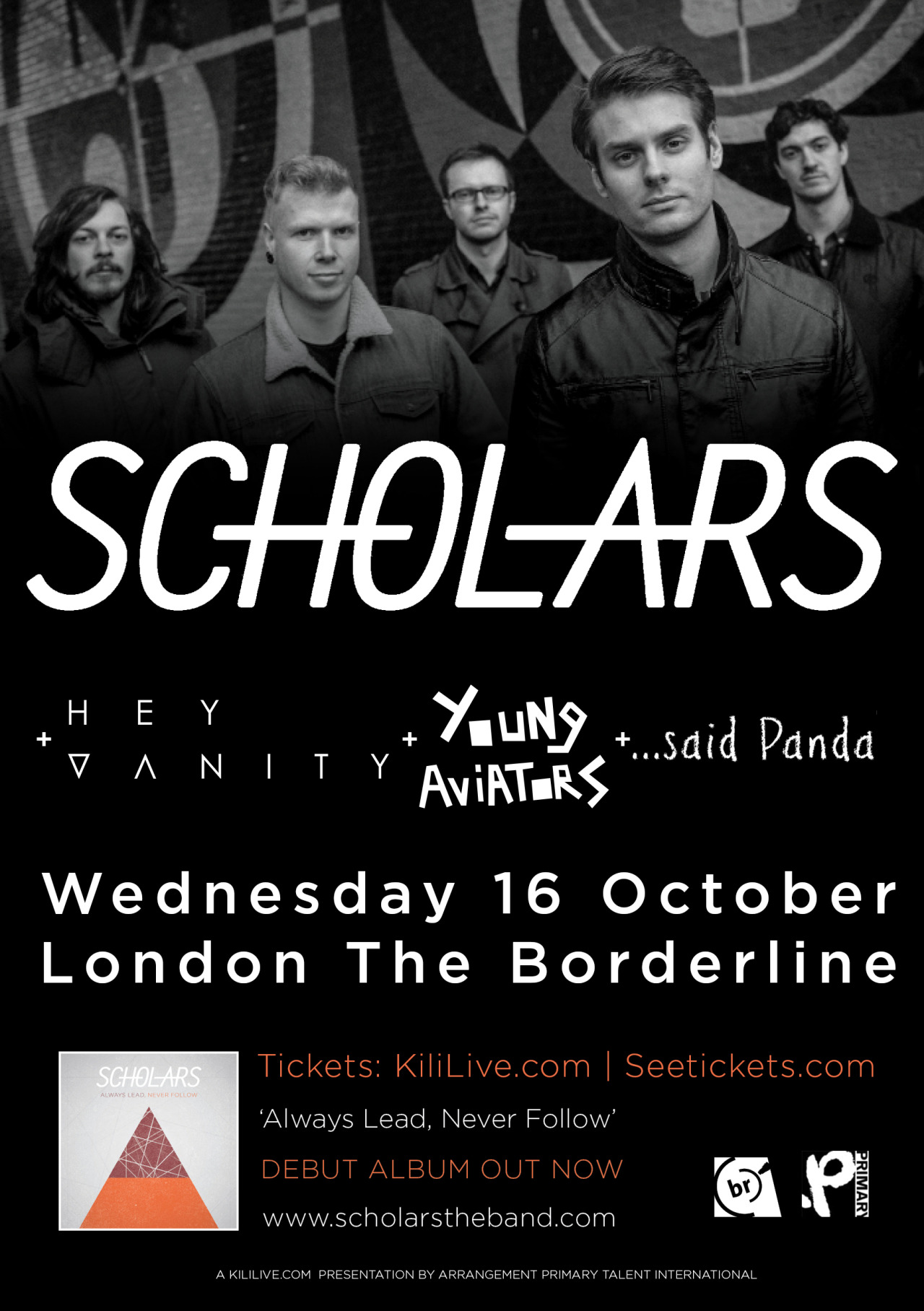 Delighted to announce that joining us at the London Borderline on Wednesday 16th October will be Hey Vanity, Young Aviators and Said Panda! 3 fine, fine bands…a quality evening is guaranteed. Tickets