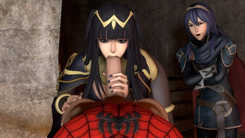 Lucina gets jealous when Tharja blows Spider-Man